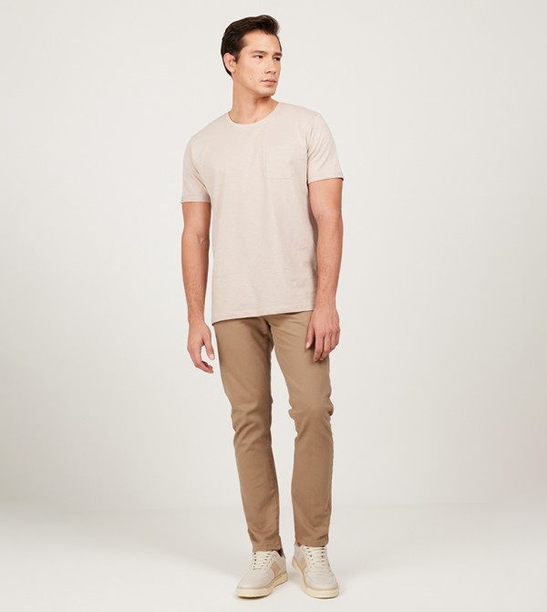 ALTINYILDIZ CLASSICS - Outlet  - Beige Round Neck T-Shirts