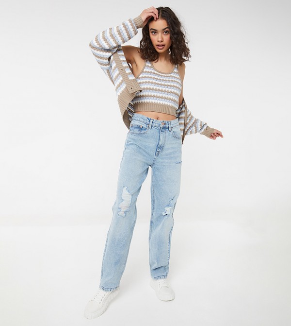 Ardene Back To University - Blue Straight Jeans