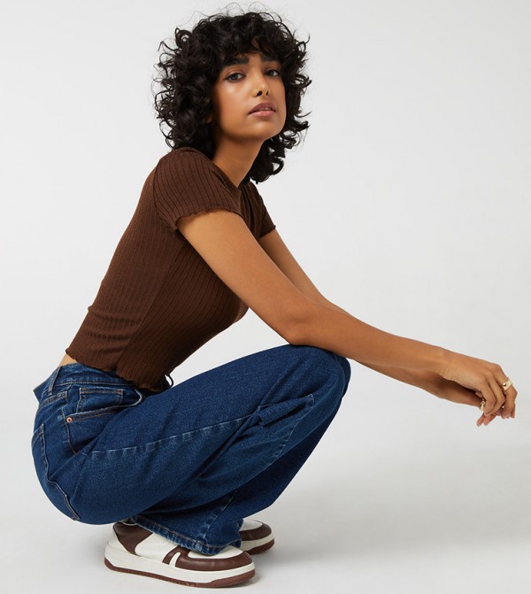 Ardene Straight Jeans - Blue Straight Jeans