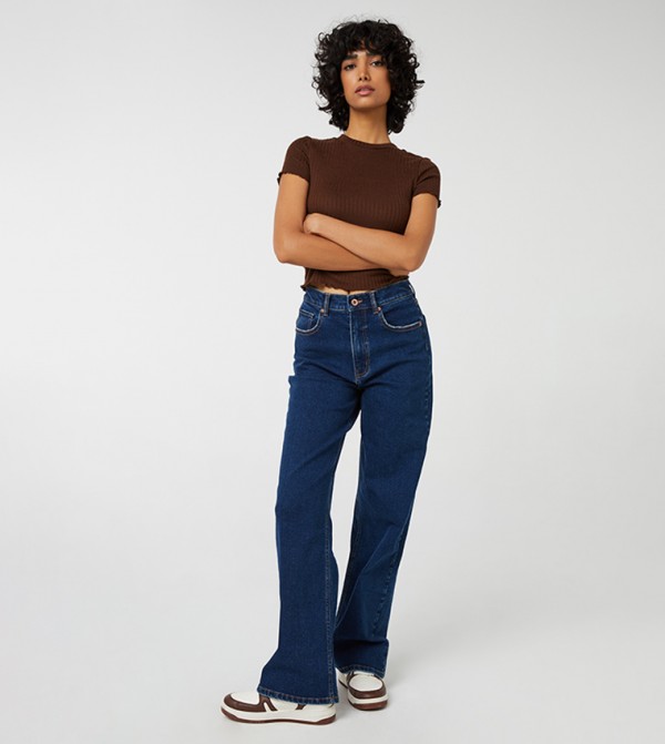 Ardene Straight Jeans - Blue Straight Jeans