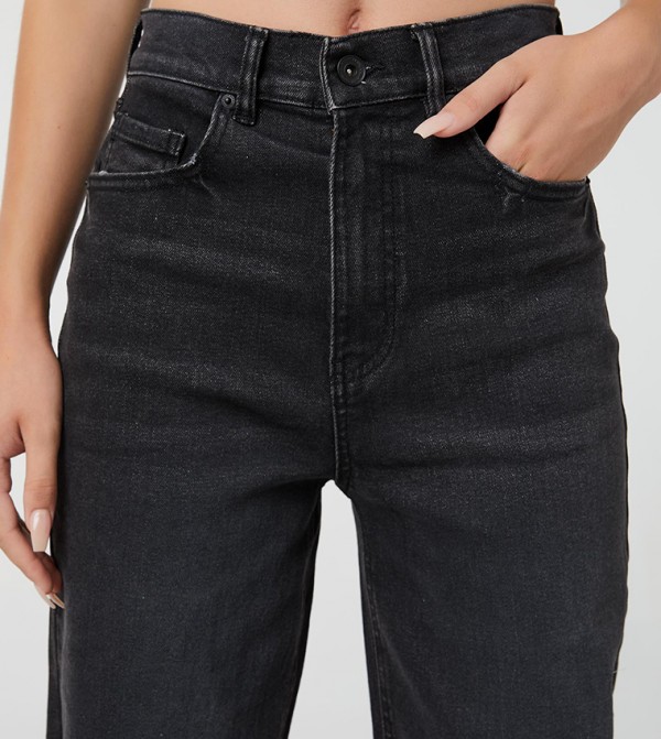 Ardene Straight Jeans - Black Straight Jeans