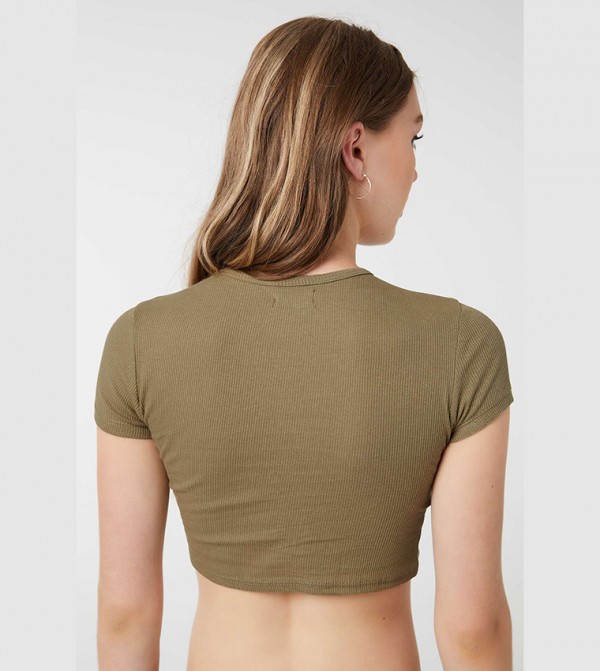 Ardene  Clothing - Green Casual T-Shirts