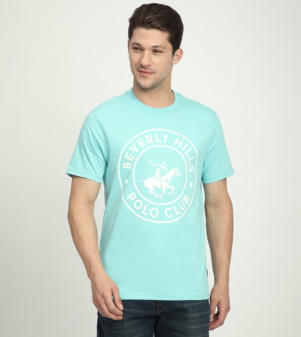 Beverly Hills Polo Club  T-Shirts - Green Round Neck T-Shirts