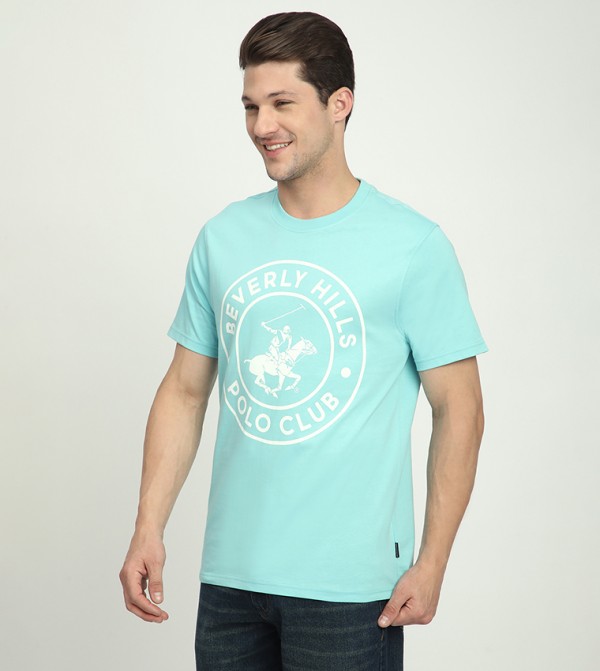 Beverly Hills Polo Club  T-Shirts - Green Round Neck T-Shirts