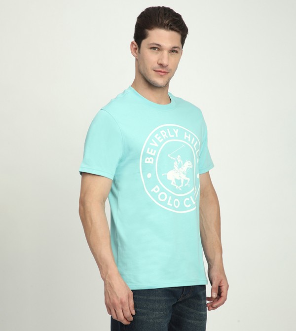 Beverly Hills Polo Club  T-Shirts - Green Round Neck T-Shirts