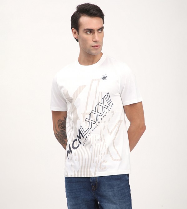 Beverly Hills Polo Club Beverly Hills Polo Club - White Round Neck T-Shirts