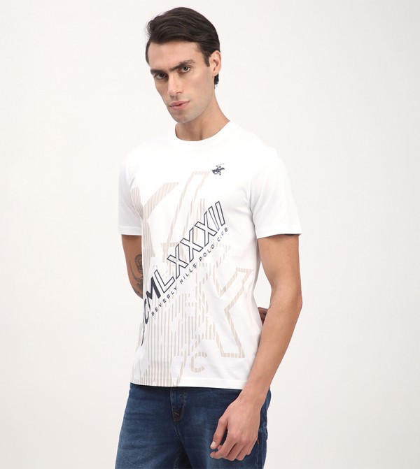 Beverly Hills Polo Club Beverly Hills Polo Club - White Round Neck T-Shirts