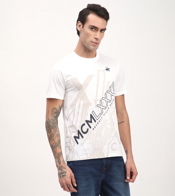 Beverly Hills Polo Club Beverly Hills Polo Club - White Round Neck T-Shirts