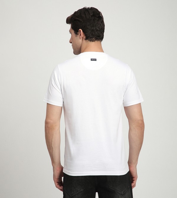 Beverly Hills Polo Club  T-Shirts - White Round Neck T-Shirts