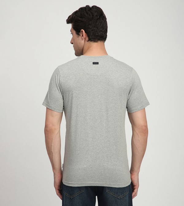 Beverly Hills Polo Club  T-Shirts - Grey Round Neck T-Shirts