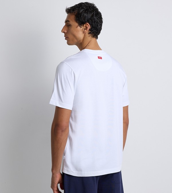 Beverly Hills Polo Club  T-Shirts - White Round Neck T-Shirts