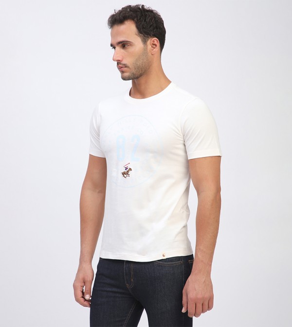 بيفرلي هيلز بولو كلوب بيفرلي هيلز بولو كلوب - أبيض Round Neck T-Shirts