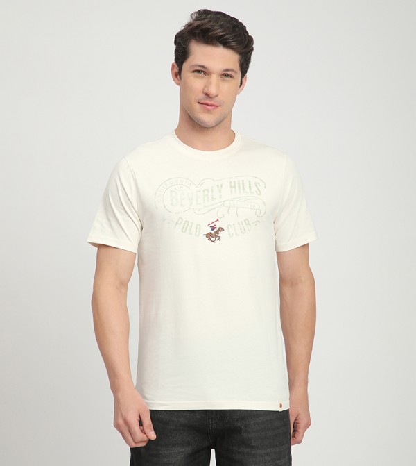 Beverly Hills Polo Club Beverly Hills Polo Club - Beige Round Neck T-Shirts