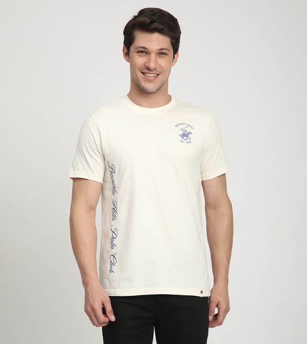 بيفرلي هيلز بولو كلوب بيفرلي هيلز بولو كلوب - أبيض Round Neck T-Shirts