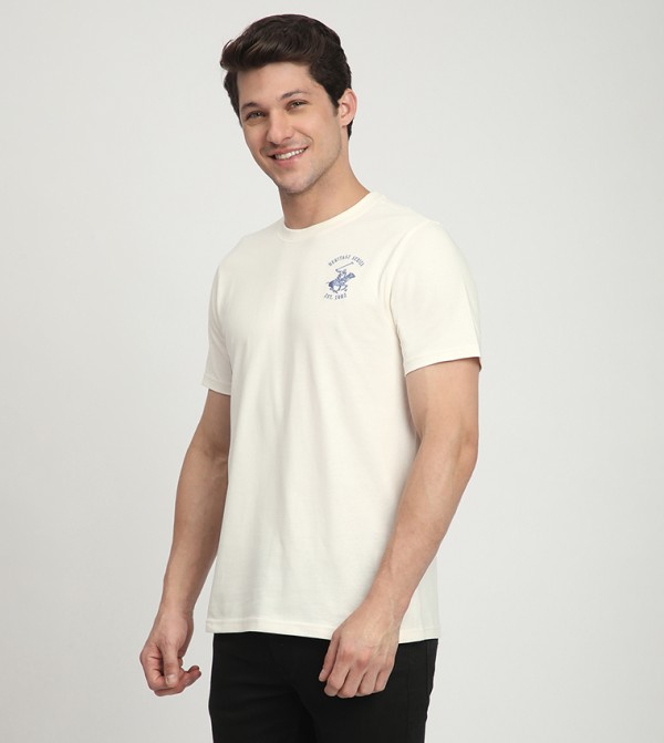بيفرلي هيلز بولو كلوب بيفرلي هيلز بولو كلوب - أبيض Round Neck T-Shirts