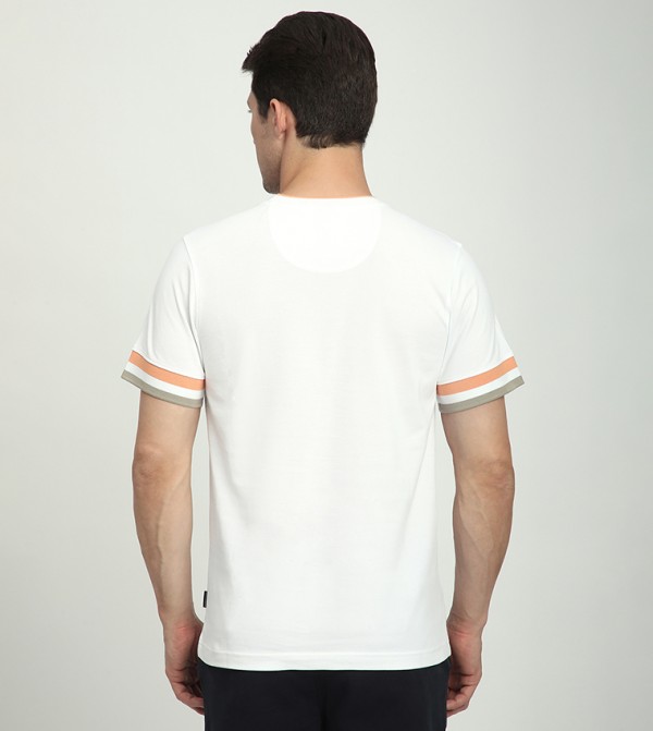 Beverly Hills Polo Club  T-Shirts - White Round Neck T-Shirts
