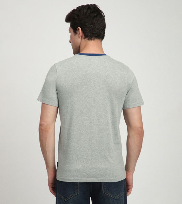 بيفرلي هيلز بولو كلوب  - رمادي Round Neck T-Shirts