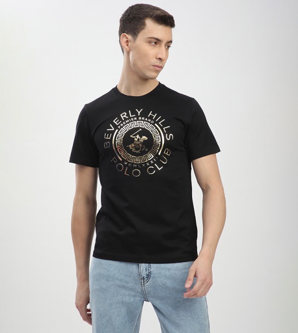 بيفرلي هيلز بولو كلوب بيفرلي هيلز بولو كلوب - أسود Round Neck T-Shirts