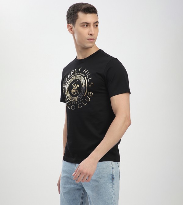 بيفرلي هيلز بولو كلوب بيفرلي هيلز بولو كلوب - أسود Round Neck T-Shirts