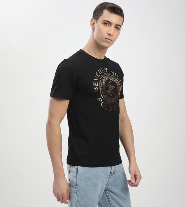 بيفرلي هيلز بولو كلوب بيفرلي هيلز بولو كلوب - أسود Round Neck T-Shirts