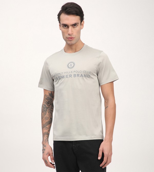 بيفرلي هيلز بولو كلوب بيفرلي هيلز بولو كلوب - رمادي Round Neck T-Shirts