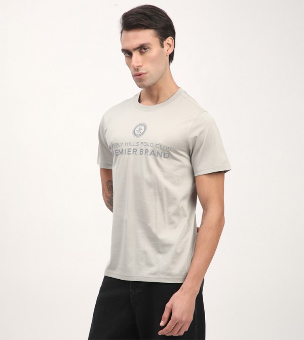 بيفرلي هيلز بولو كلوب بيفرلي هيلز بولو كلوب - رمادي Round Neck T-Shirts