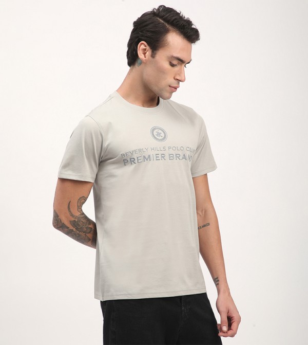 بيفرلي هيلز بولو كلوب بيفرلي هيلز بولو كلوب - رمادي Round Neck T-Shirts