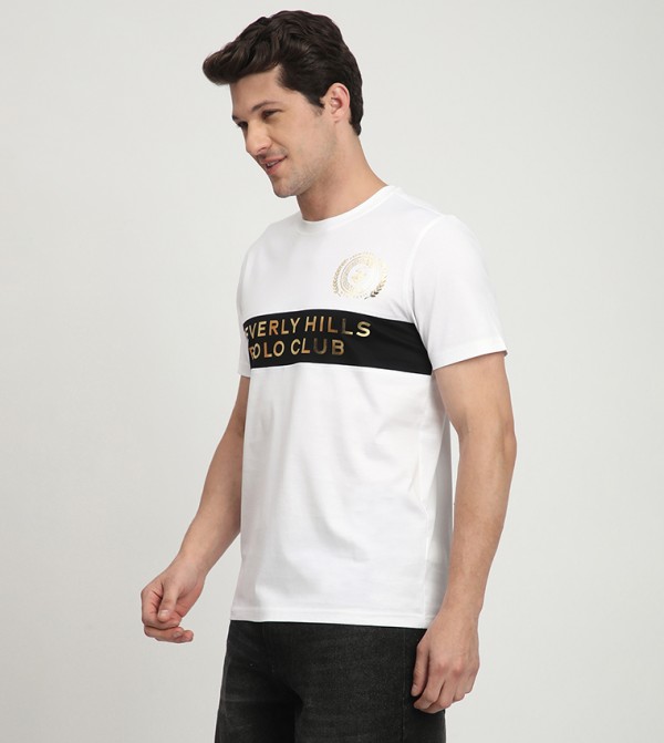 بيفرلي هيلز بولو كلوب  تيشرتات وبلايز - أبيض Round Neck T-Shirts