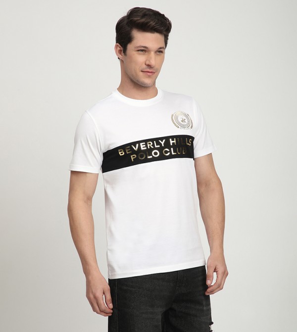 بيفرلي هيلز بولو كلوب  تيشرتات وبلايز - أبيض Round Neck T-Shirts