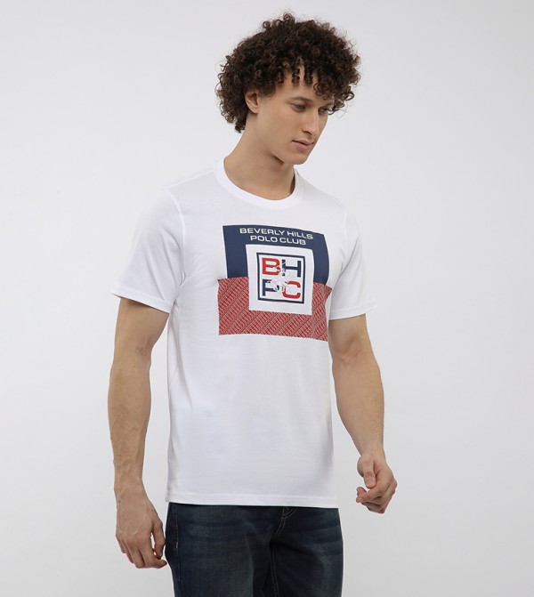 Beverly Hills Polo Club  Clothing - White Round Neck T-Shirts