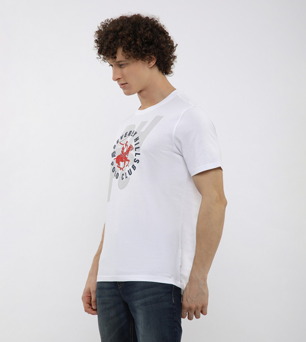 Beverly Hills Polo Club  Clothing - White Round Neck T-Shirts