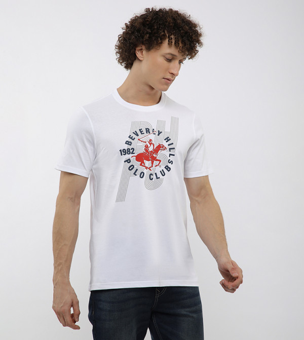 Beverly Hills Polo Club  Clothing - White Round Neck T-Shirts
