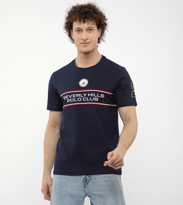 Beverly Hills Polo Club Beverly Hills Polo Club - Navy Round Neck T-Shirts