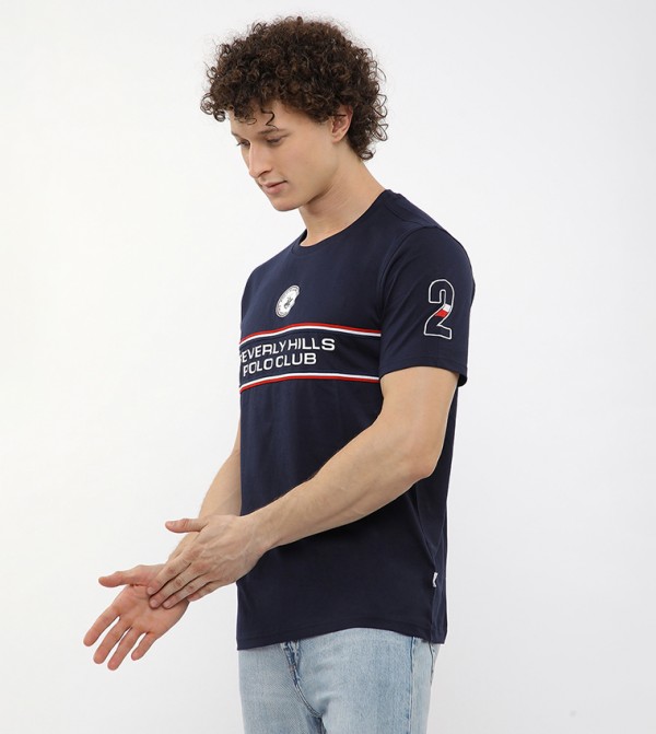 Beverly Hills Polo Club Beverly Hills Polo Club - Navy Round Neck T-Shirts