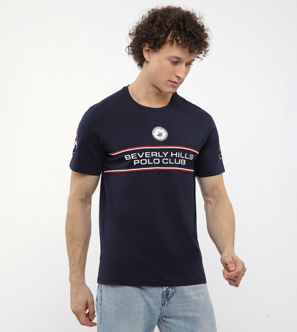 Beverly Hills Polo Club Beverly Hills Polo Club - Navy Round Neck T-Shirts