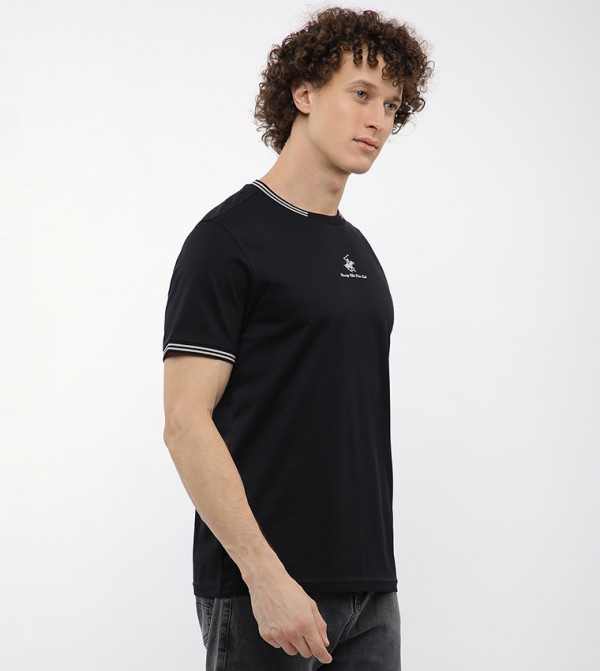 بيفرلي هيلز بولو كلوب  تيشرتات وبلايز - أسود Round Neck T-Shirts