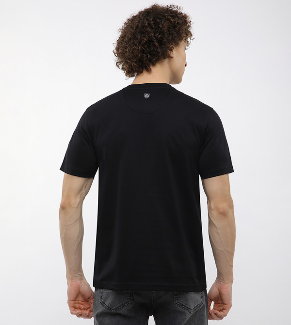 Beverly Hills Polo Club  - Black Round Neck T-Shirts