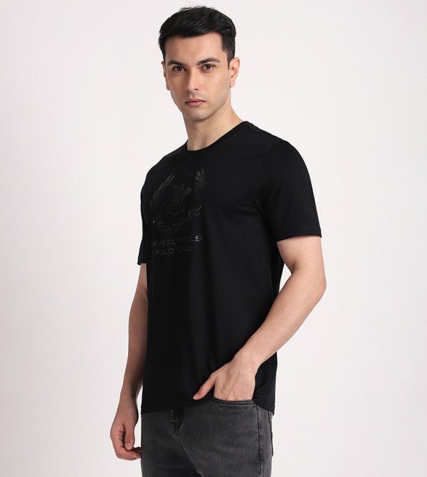 Beverly Hills Polo Club  Clothing - Black Round Neck T-Shirts