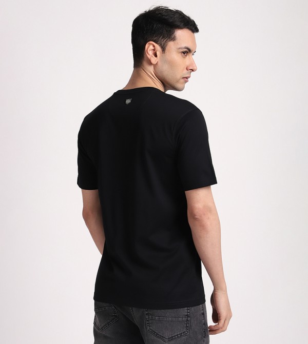 Beverly Hills Polo Club  Clothing - Black Round Neck T-Shirts
