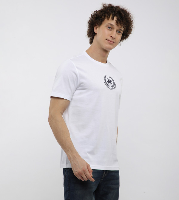 Beverly Hills Polo Club  Clothing - White Round Neck T-Shirts