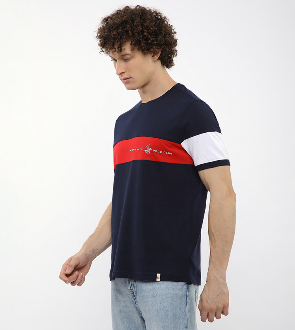 Beverly Hills Polo Club Beverly Hills Polo Club - Navy Round Neck T-Shirts