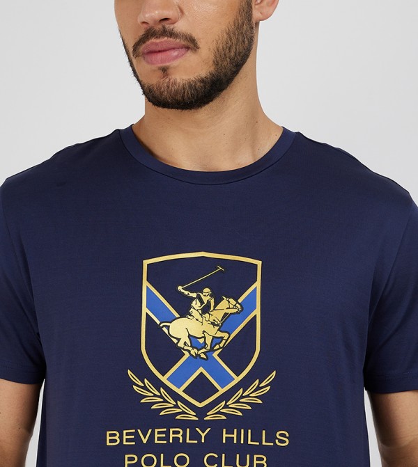 Beverly Hills Polo Club T-Shirts - Navy Casual T-Shirts