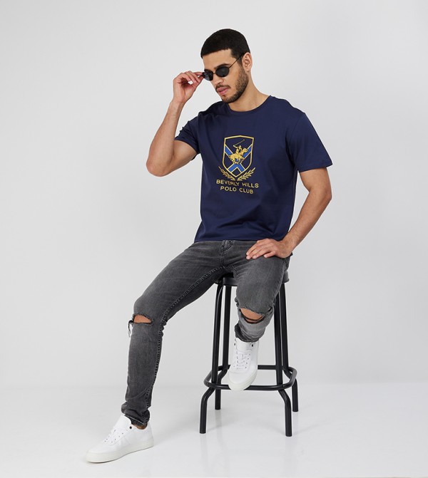 Beverly Hills Polo Club T-Shirts - Navy Casual T-Shirts