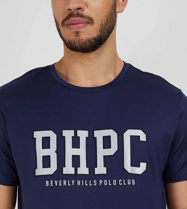 Beverly Hills Polo Club  Casual T-Shirts - Navy Casual T-Shirts