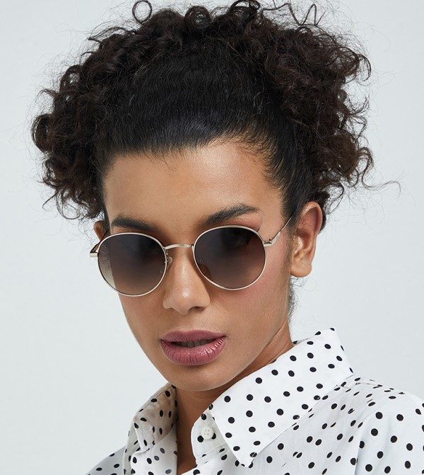 30 سندايز  - ذهبي Round Sunglasses