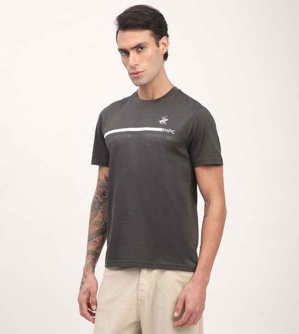 Beverly Hills Polo Club collection - Grey Round Neck T-Shirts