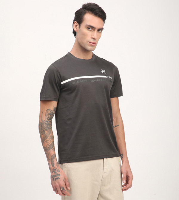 Beverly Hills Polo Club collection - Grey Round Neck T-Shirts