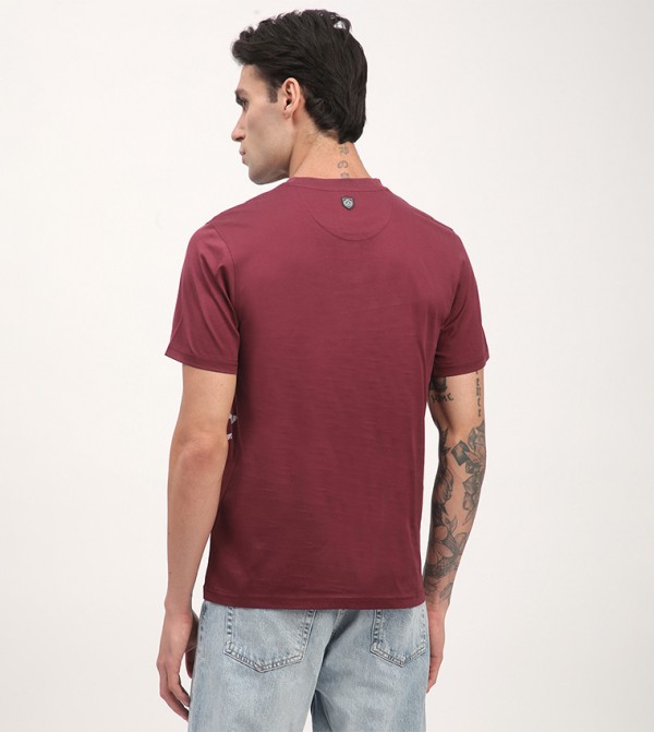 بيفرلي هيلز بولو كلوب  - أحمر  Round Neck T-Shirts