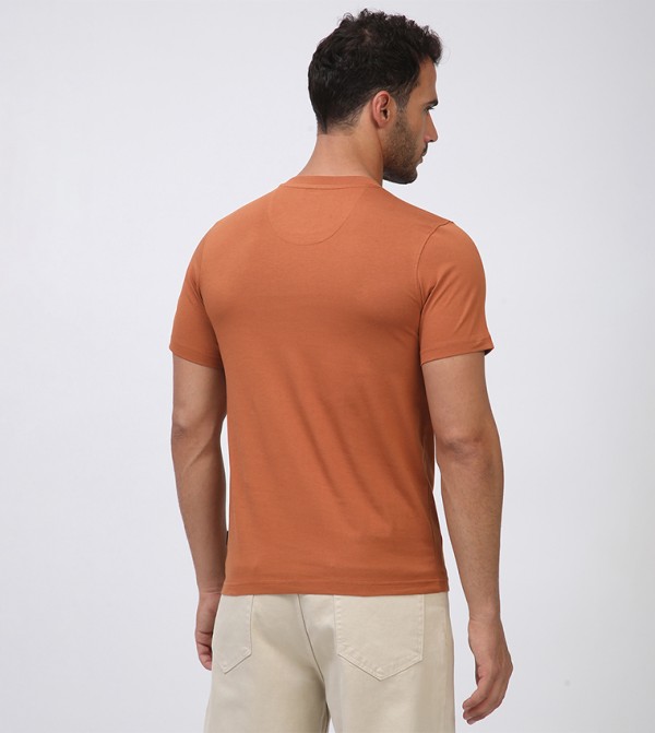 Beverly Hills Polo Club  T-Shirts - Brown Round Neck T-Shirts