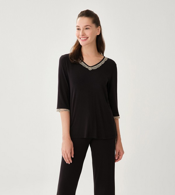 Dagi  - Black Sleep Tops & Tees